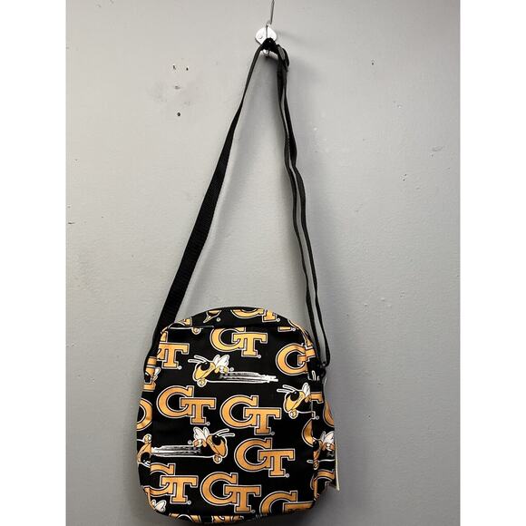 Georgia Tech‎ Cross Body Bag Women’s Sax Collegiate Collection Black Gold NEW - Picture 2 of 7